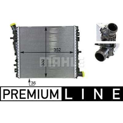 Radiator, motorkoeling MAHLE CR 78 000P