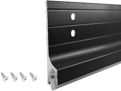 Metalen deurtochtstopper - Bodemafdichting deur - Tocht weren - Duurzaam aluminium - 91 cm lengte - Zwart