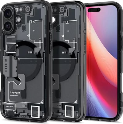 Spigen Geschikt voor Apple iPhone 16 Plus - Ultra Hybrid Geschikt voor Mag - Back Cover Hoesje Zero One - Zwart