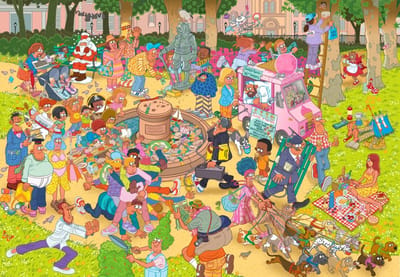 Bluebird Puzzle legpuzzel Chuckle Park - 1000 stukjes kleurrijk speelgoed.