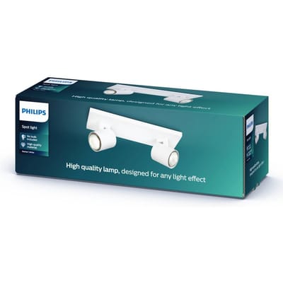 Philips myLiving Runner plafondspot GU10 2-lamps wit