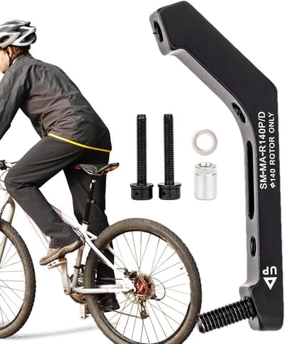 Schijfrem Adapter - Fietsrem Montage - Remmen Upgraden - Directe Montage - 140mm Wiel - Zwart