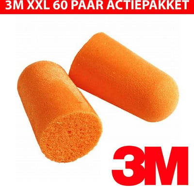 3M 1100 XXL PACK - slaapoordopjes - festivaloordopjes - 60 paar