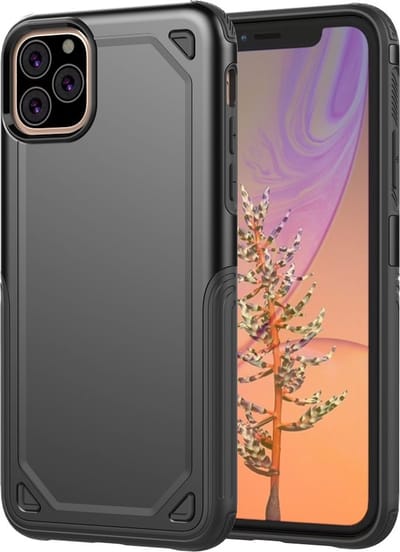 Peachy ProArmor protection hoesje bescherming geschikt voor iPhone 11 Pro Max case - Black