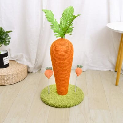 Griffoir Griffe Carotte Sisal Aiguisage Griffes Carotte Griffoir pour Chats Chatons Jouets Deux 26x26x29cm / 10.2x10.2x11.4in orange