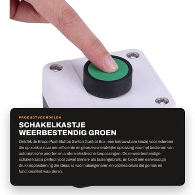 Dailygoods - Schakelkastje - Weerbestendig - Groen - Poortopener - Momentary Switch - Geschikt voor poortopeners - Groen model