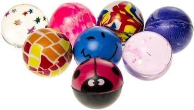 2x 50 Stuiterballen Mix 32 mm uitdeelcadeautje traktatie kinderfeestje (100 stuks)