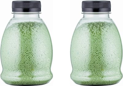 Badkaviaar Eucalyptus - 225 gram - Fles met zwarte dop - set van 2 stuks - bad parels voor in bad