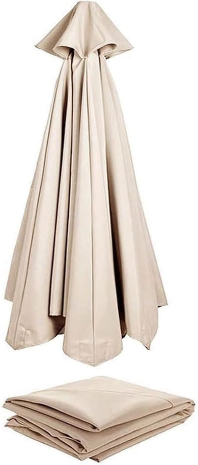 Famanu - Parasoldoek (3 m) Paraplu vervangende luifel voor 6 armen/8 armen, tuinparasol vervanging doek schaduw paraplu hoes, voor terras achtertuin zwembad paraplu cantilever parasol (Wit, 3m/6-ribs)