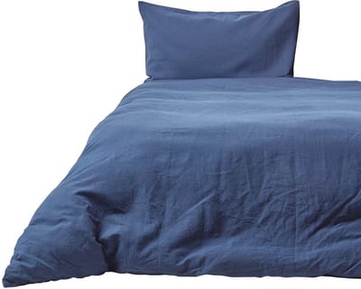 Homescapes Linnen Beddengoed 260 x 220 cm - Marineblauw Voorgewassen