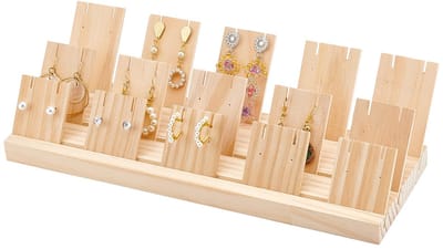 JHUBERS- Sieradenstandaard Hoogwaardige Kwaliteit - Oorbellenhouder - Kaartenhouder - 15 Stuks - 3 Formaten - 12x34.3x2cm - Sieradenhouder