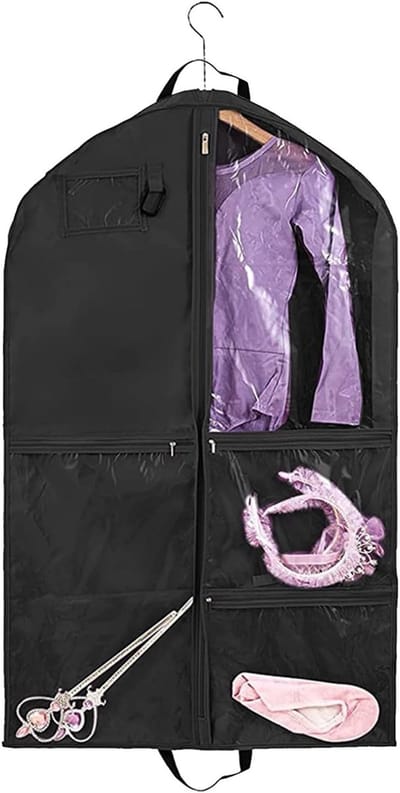 Multifunctionele Kledingzak, 8 x 60 x 110 cm, Premium Waterdichte Kledinghoes met Venster, Vouwbaar voor Kleding, Jassen, Schoenen en Accessoires