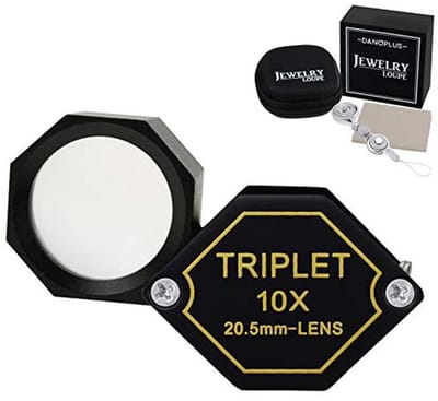 10-voudige vergroting vouwloep voor juweliers, diamanten, munten en postzegels