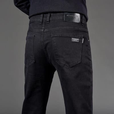 Jeans Élastiques pour Homme, Coupe Droite Lâche Casual Grande Taille pour Homme, Jeans Résistants à l'Usure Printemps et Automne pour Homme 33