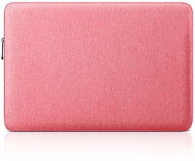 Dailygoods - 14 Inch Laptop Sleeve Case voor 14" MacBook Pro M3/M2/M1 A2992 A2918 A2779 A2442 2023-2021 Chromebook Notebook, Beschermende Waterdichte Polyester Hoes Gewatteerde Computertas, Roze