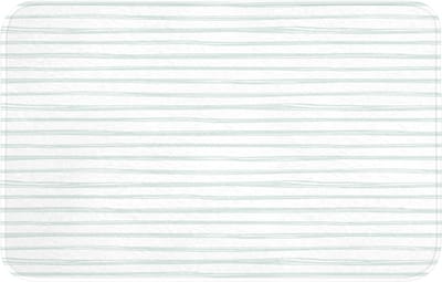 Badmat 80x50 cm - Antislip - Groen - Strepen - Patroon - Badmatten voor badkamer - Badkamermat - Douchemat - Badkamer mat