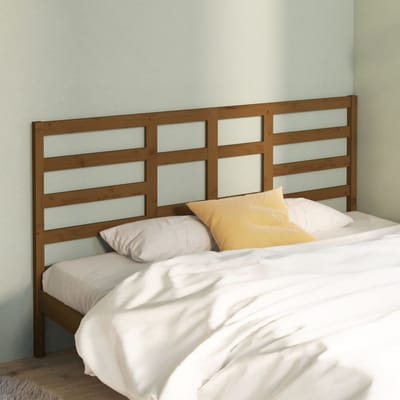 vidaXL - Hoofdbord - 206x4x104 - cm - massief - grenenhout - honingbruin