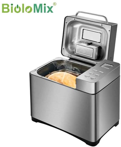 Casa Living Broodbakmachine - 19 Programma’s - 1KG Capaciteit - Automatische Dispenser - RVS Design - 650W Timerfunctie LCD