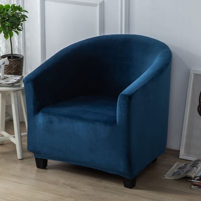 Housse de canapé en velours renard argenté épaissi couleur unie Housse de fauteuil de canapé en soie de lait arc semi-circulaire Housse de canapé individuel pour café Internet 60*40cm