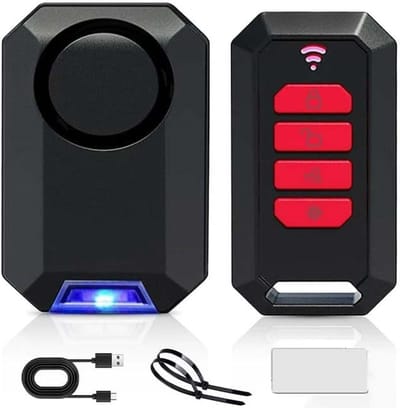 ECTEATOY® Anti-Diefstal Fietsalarm Draadloos met Afstandsbediening - 135 dB - Waterdicht Scooter & Motor Alarm