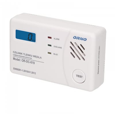 ORNO Koolmonoxidemelder met LCD-scherm – Geluidsalarm 85 dB – Geheugen – Batterij-indicatie