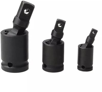Dailygoods - 3-delige dopsleutelset 1/2 inch, 3/8 inch en 1/4 inch dopsleutel slagmoersleutel kruisgewricht set draaischarnier auto pneumatische moersleutel