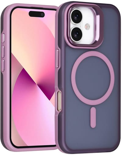 TUNIQ Back cover voor iPhone 17 - MagSafe - Met Camera Stand - Paars