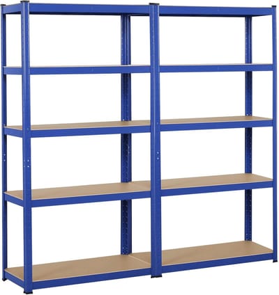 Stabiel Opbergrek 180 x 90 x 40 cm - 5 Niveaus, Belastbaar tot 875 kg, Antislip en Verstelbare Hoogte