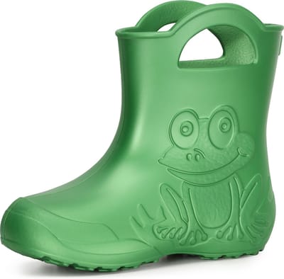 Ladeheid LA-CA-Frog Kinder Regenlaarzen - Rubber - Licht - EVA - Smaragdgroen - 30/31