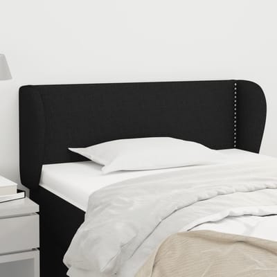 vidaXL - Hoofdbord - met - randen - 83x23x78/88 - cm - stof - zwart