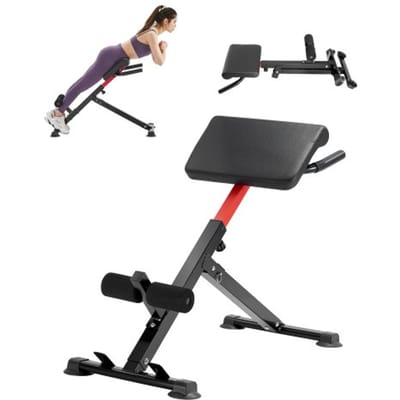 VEVOR Roman Chair Hyperextension Bench Rugstrekbank met een draagvermogen van 113 kg en een opvouwbaar strekapparaat, trainingsapparaat voor rugspieren, fitnessbank voor de thuisgym
