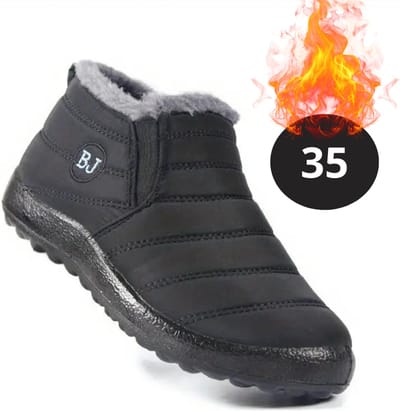 Nivard Snowboots - Sneeuwschoenen - Sneeuwboots - Dames - Wintersport - Ski - Skischoenen - Zwart - 35 - Laag