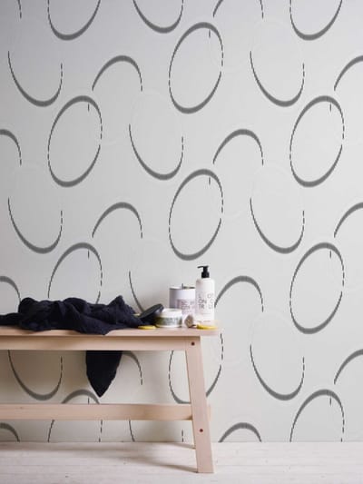 ZWART WIT OVERSCHILDERBAAR RETRO MODERN BEHANG 95178-1