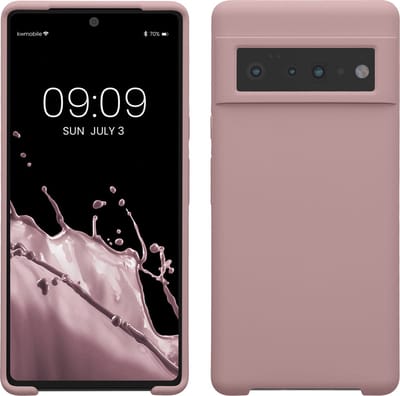 kwmobile telefoonhoesje geschikt voor Google Pixel 6 Pro - Hoesje met siliconen coating - Smartphone case in licht oudroze