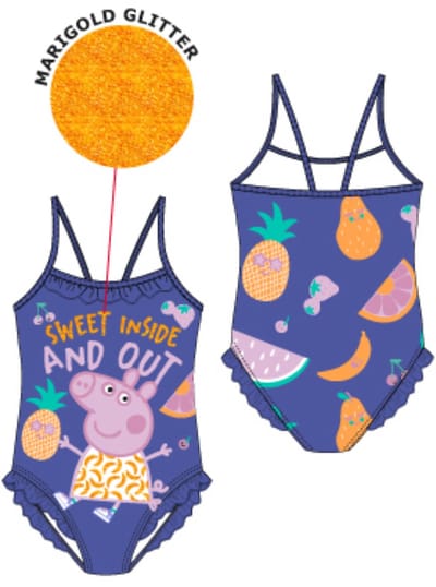 Peppa Pig / Peppa Big Badpak - Paars - Maat 98