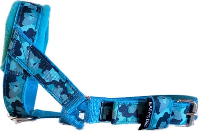 Hoofdhalster hond - Anti trek - Maat XL - Licht blauw - Camouflage turquoise - Gevoerd - Antitrek hoofdhalster hond - Halster hond - Anti trek hond - Training band