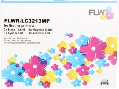 FLWR - Inkcartridges / LC-3211 / Multipack Zwart & Kleur - Geschikt voor Brother