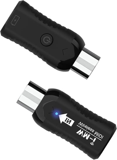 Draadloze MIDI Adapter - Audio Zender Ontvanger - Muziek Maken - Ultralage Latentie - 10 Meter Bereik - Zwart