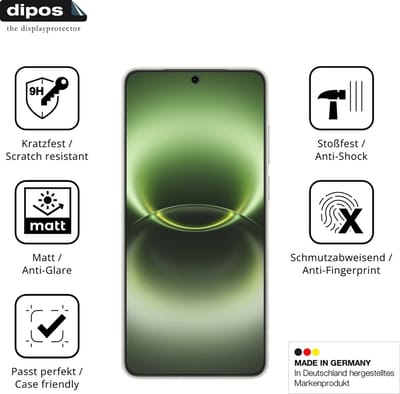 dipos – 2x Matte Pantserfolie geschikt voor Vivo X300 Ultra | 9H Screenprotector