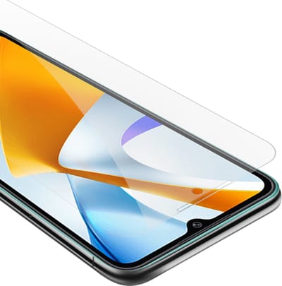 Cadorabo Screenprotector geschikt voor Xiaomi RedMi 10C / POCO C40 - Pantser film Beschermende film in KRISTALHELDER Geharde (Tempered) display beschermglas in 9H hardheid met 3D Touch