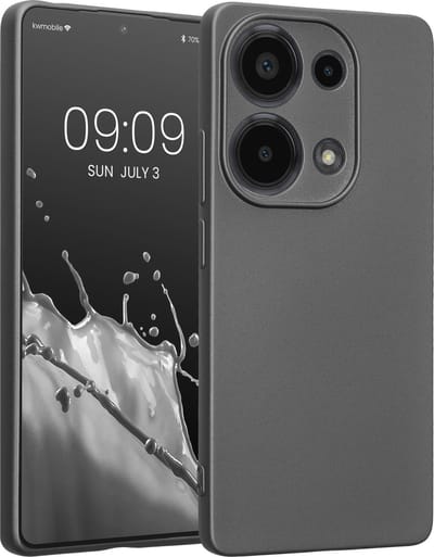 kwmobile metallic telefoonhoesje van TPU - geschikt voor Xiaomi Redmi Note 13 Pro 4G - Flexible case voor smartphone - In metallic grijs