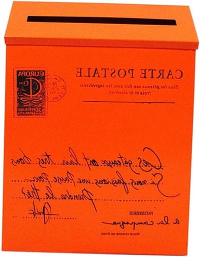Brievenbus - Brievenbus krant houder - Post ontvangen - Vintage gegalvaniseerd design - 23 x 6 x 30cm - Oranje