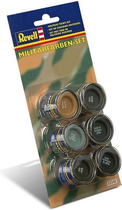 Revell Hobbyverf - 6x 14 ml - Modelbouw - 32340 Military Colours - Verf Set - Airbrush Paint - Hobby Volwassenen - Enamel Verf