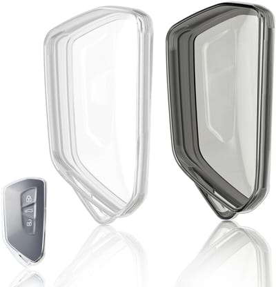 Store_9 - Sleutelhoes - Transparante autosleutelhoes - Perfecte pasvorm - Transparant - TPU-sleutelbehuizing - Geschikt voor VW Lamando en Golf 8