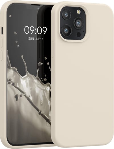 kwmobile telefoonhoesje geschikt voor Apple iPhone 13 Pro Max - Hoesje met siliconen coating - Smartphone case in crème