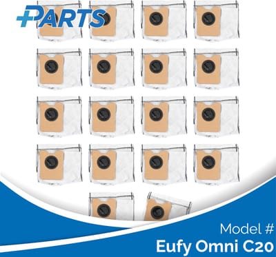 Eufy Omni C20 Stofzakken (18 Stuks, Plus.Parts® alternatief voor T290A / T291C)