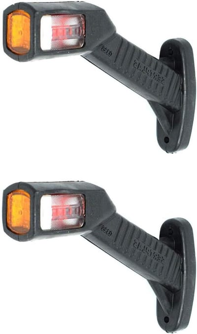 LED Begrenzingslichten - Positielichten Aanhanger - Voertuig Verlichting - E-keurmerk - 2 Stuks - Geel Rood Wit