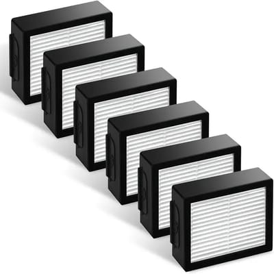 6 HEPA Filters Compatibel met iRobot Roomba i & e Serie – Geschikt voor I1+, I3+, I4, I5/Plus, I6, I6+, I7, I7+/Plus, I8, I8+, E5, E6 en E7 – Stofzuiger Onderdelen – Vervangende Filterset – 6 Stuks