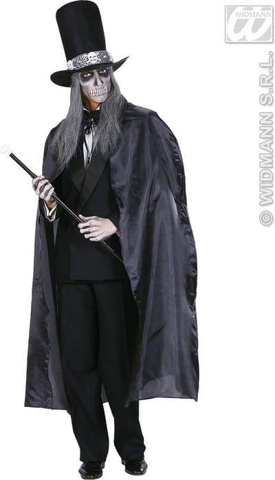 Zwarte cape 130cm