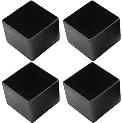 Glijders voor vierkante stoelpootdoppen - 40x40 mm, Kunststof Glijddoppen voor Meubels